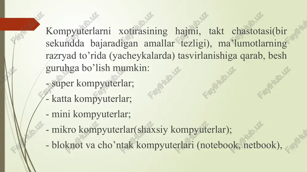 zamonaviy kompyuterlarning apparat va dasturiy ta’minoti - Page 5