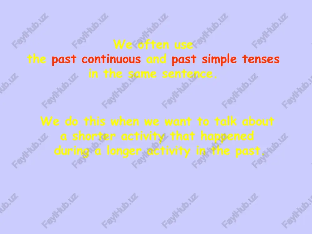 the past continuous tense - Page 5