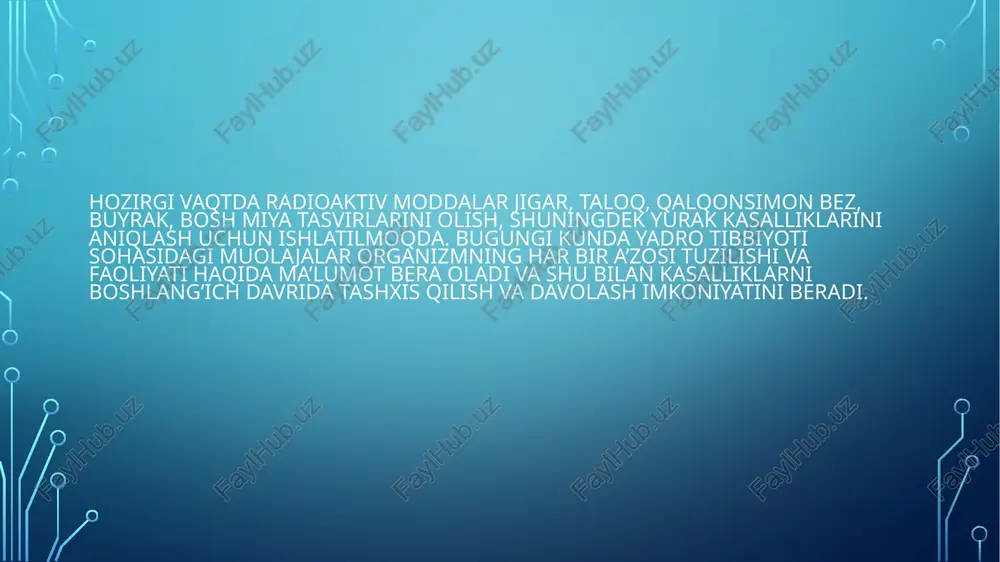 yadro kimyosining tibbiyotdagi o‘rni - Page 5