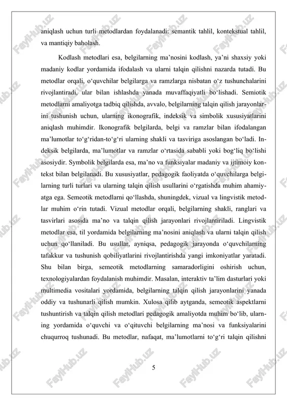 diagnostik texnologiyalarni ishlab chiqishda statistik metodlar, psixometrik testlar va baholash kriteriyalari keng qo‘llaniladi, bu esa o‘z navbatida, natijalarni aniq va ishonchli baholash imkonini beradi. mantiqiy aspektda esa, diagnostik natijalarni tahlil qilish uchun mantiqiy fikrlash va baholash usullari ishlatiladi. bu jarayon ma’lumotlarni izchil va to‘g‘ri tushunish, natijalarni mantiqiy asoslash va umumlashtirishni talab etadi. mantiqiy tahlil yordamida pedagoglar va psixologlar o‘quvchilarning rivojlanish mexanizmlari, o‘quv jarayonlarining samaradorligi va ehtimoliy muammolarni aniqlashlari mumkin. bu esa, o‘z navbatida, o‘quvchilarning individual ehtiyojlariga mos keladigan tarbiyaviy strategiyalar ishlab chiqishga yordam beradi. diagnostik texnik va mantiqiy aspektlarning integratsiyasi pedagogik amaliyotda muhim ahamiyatga ega bo‘lib, bu jarayonlar yordamida o‘quvchilarning rivojlanish darajasi haqiqiy va aniq baholanadi. bu esa, o‘z navbatida, tarbiyaviy jarayonlarning samaradorligini oshirishga, shuningdek, o‘quvchilarning qobiliyatlarini to‘liq va puxta rivojlantirishga imkon yaratadi. diagnostik texnikalar va mantiqiy metodlar yordamida o‘qituvchilar va psixologlar o‘zlarining ishlanmalarini individual ehtiyojlarga moslashtirishi, xatoliklarni oldini olishi va pedagogik jarayonlarni yanada samarali qilish imkoniga ega bo‘ladilar. shuningdek, …