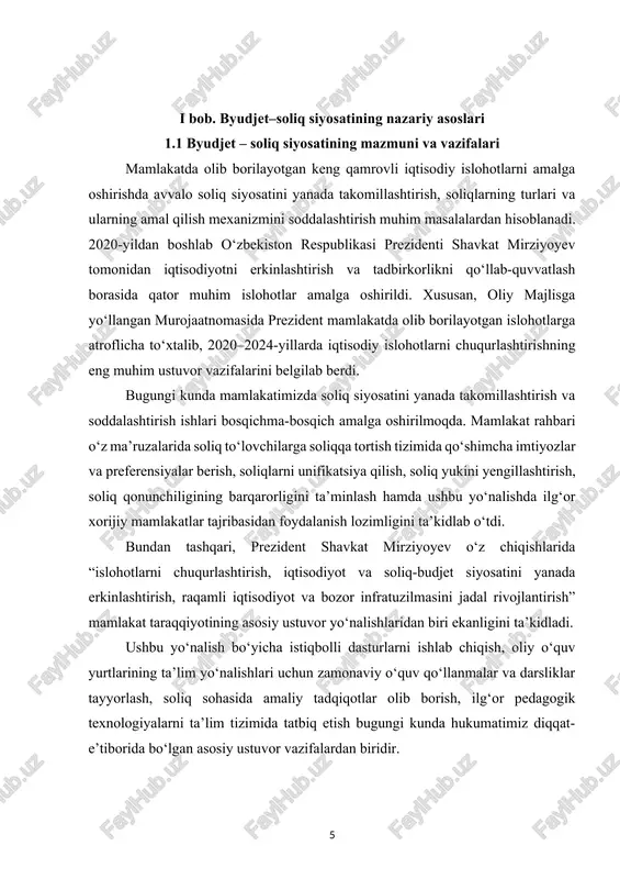 qonuni, shuningdek, o‘zbekiston respublikasi prezidenti farmonlari, vazirlar mahkamasining qarorlari va boshqa amaldagi me’yoriy-huquqiy hujjatlar asosida tayyorlandi. mazkur darslikda soliqlar, yig‘imlar va boshqa majburiy to‘lovlar, davlat byudjetining soliqsiz daromadlari, soliqqa oid qonunbuzilishlarning oldini olish choralari beshta guruh asosida o‘rganilgan. birinchi bobda soliqlarning iqtisodiy mohiyati, ularning obyektiv zarurligi, asosiy funksiyalari, soliq elementlari hamda soliqqa tortish tamoyillari yoritilgan. ikkinchi bobda soliqlar va soliqqa tenglashtirilgan to‘lovlarga umumiy tushunchalar berilgan. shuningdek, ushbu bobda soliqlarning turlari, ularning tasnifi, soliq to‘lovchilarning huquq va majburiyatlari batafsil ko‘rib chiqilgan. uchinchi bobda hozirgi kunda o‘zbekiston respublikasi davlat byudjeti daromadlari tarkibida taxminan 85 foizni tashkil etayotgan soliq tushumlarida asosiy ulushga ega bo‘lgan yuridik shaxslar to‘laydigan soliqlar va yig‘imlar tahlil qilingan. ushbu bobda soliqlarni to‘lovchilar, soliq obyekti va bazasi, soliq imtiyozlari, hisoblash tartibi hamda byudjetga to‘lash muddatlari yoritilib, har bir soliq turi bo‘yicha talabalarning mavzuni o‘zlashtirishiga yordam beruvchi shartli misollar keltirilgan. to‘rtinchi bob jismoniy shaxslarni soliqqa tortish masalalariga bag‘ishlangan bo‘lib, unda jismoniy …