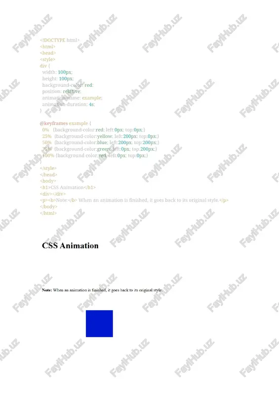 css3 effektlari, transformatsiya, animatsiyalar bilan ishlash - Page 5