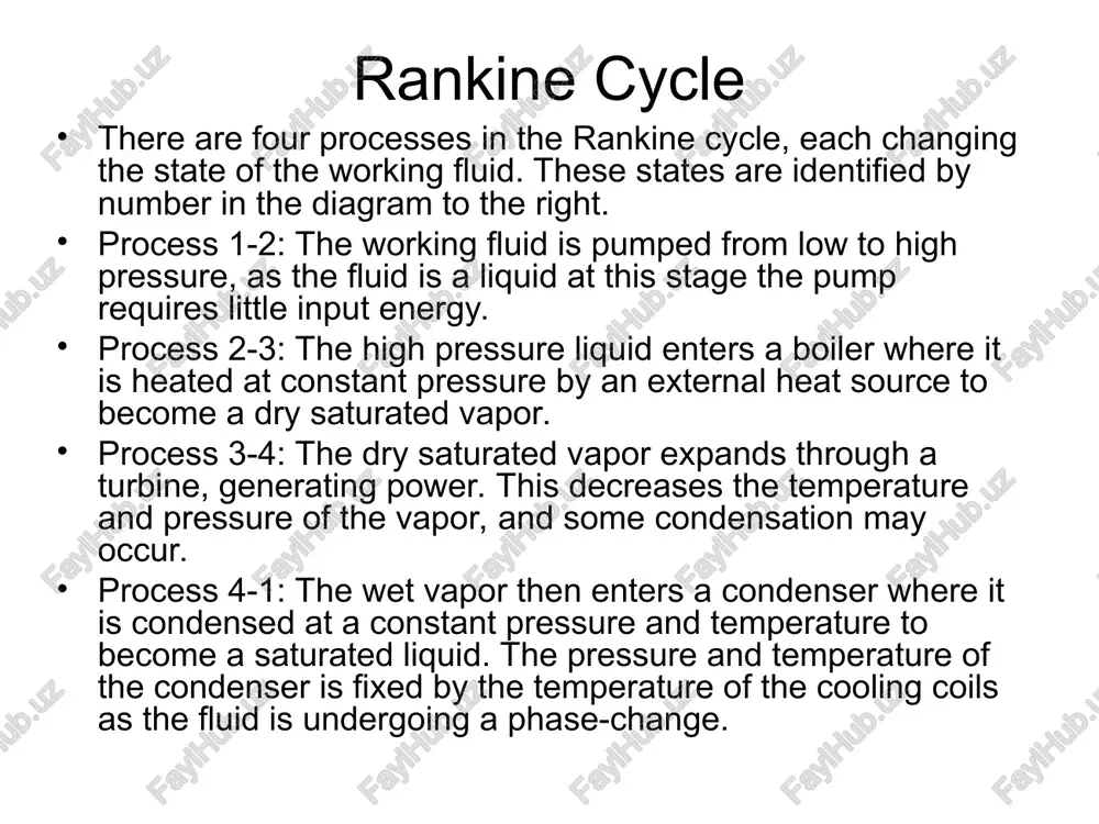 but with a decrease in both pressure and temperature, reflecting the work performed in the driving of the rotor. steam condenser surface condenser is the commonly used term for a water cooled shell and tube heat exchanger installed on the exhaust steam from a steam turbine in thermal power stations. these condensers are heat exchangers which convert steam from its gaseous to its liquid state at a pressure below atmospheric pressure. where cooling water is in short supply, an air-cooled condenser is often used. an air-cooled condenser is however significantly more expensive and cannot achieve as low a steam turbine exhaust pressure as a surface condenser alternator an alternator is an electromechanical device that converts mechanical energy to alternating current electrical energy. most alternators use a rotating magnetic field but linear alternators are occasionally used. in principle, any ac electrical generator can be called an alternator, but usually the word …
