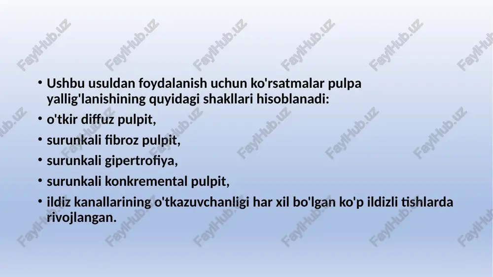pulpitni davolashning kombinatsiyalangan usuli - Page 5