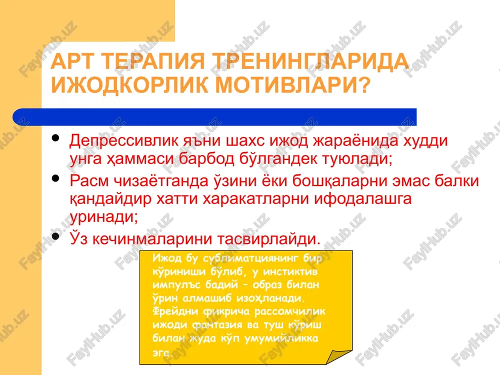 moqda, ayniqsa bemor va klinik kasalliklar origami treninglarida xar xil gullar va shakllar yasash orqali ularning emotsional xolati yaxshilangani kuzatilgan. origami treninglari orqali quyidagi natijalarga erishish mumkin. bemorlarni xayot samarisini yaxshilashda; xis xayajonga berilmaslik; asabiylashishni kamaytirishda; og'riq va g'am qayg'uni unitishda; o'zini qadrlashda; do'stona munosabatda bo'lishni; kollektivda bir birini qo'llashda; origami bilan shug'ullanayotib bemor qiziqarli xarakatlar ishtirokchisiga aylanib qoladi, ya'ni kvadrat qog'ozni ajoyib shaklga ega bo'lishi xususan gulga, kapalakka, dinozavrchalarga bu jarayon ko'z bo'yamachilik, sexrni eslatadi. bu kichik nomoyish ajobtovur xursandchilikni paydo qiladi. geometrik chiziqlar ketma-ketligi orqali murakkab bo'lmagan qog'ozlarning taxlovidan bir model hosil qilamiz, qaysiki o'zining chiroyi bilan bemorlarni hayratga soladi va ularni kayfiyatlarini yaxshilaydi.ularda bu mo'jizani kimgadir ko'rsatish istagi paydo bo'ladi. o'zini yolg'iz his qilish yo'qoladi, muloqot yo'lga qo'yiladi, shu jumladan shifokor va bemor o'rtasida ham, agar bemor bola bo'lsa bu juda muhimdir.shunday holatlar bo'ladiki, bolalar qo'rquv, hayajon ta'sirida ovqatlanmaydilar ham, dori ham qabul qilmaydilar. shunda art terapevt …