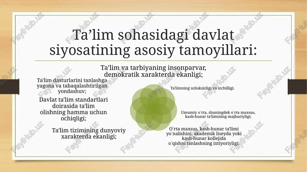 uammolarini o‘rganadigan fan. pedagogika ijtimoiy fanlar tizimiga kiruvchi fan sanalib, yosh avlod hamda kattalarni milliy istiqlol g‘oyalari asosida tarbiyalash, unga ta’lim berish muammolarini o‘rganadi. pedagogika fani shaxsni rivojlantirishning ikki muhim jihati — uni o ‘qitish va tarbiyalashga asosiy e ’tiborni qaratganligi bois didaktika (ta’lim nazariyasi) va tarbiya nazariyasi fanning muhim tarkibiy qismlari hisoblanadi. pedagogika fanining vazifalari. 1. m a’naviy va axloqiy talablarga javob beruvchi yuqori malakali kadrni tarbiyalashga yo‘naltirilgan pedagogik jarayonning mohiyatini o'rganish. 2. shaxsni har tomonlama kamol toptirish qonuniyatlarini aniqlash. 3. ijtimoiy taraqqiyot darajasidan kelib chiqqan holda, rivojlangan xorijiy mamlakatlar ta ’lim tizimi tajribasini o ‘rganish asosida uzluksiz ta ’lim tizimini takomillashtirish. www.ziyouz.com kutubxonasi 4. t a’lim muassasalari hamda, ularda faoliyat olib borayotgan pedagoglar faoliyati mazmunini asoslash. 5. llg‘or pedagogik tajribalarni umumlashtirish va amaliyotga joriy etish. 6. pedagoglarni pedagogika nazariyasiga oid bilimlar hamda ta ’limtarbiya usullari bilan qurollantirish. 7. t a’lim-tarbiya birligi hamda ijtimoiy tarbiya yo‘nalishlari o'rtasidagi o ‘zaro …