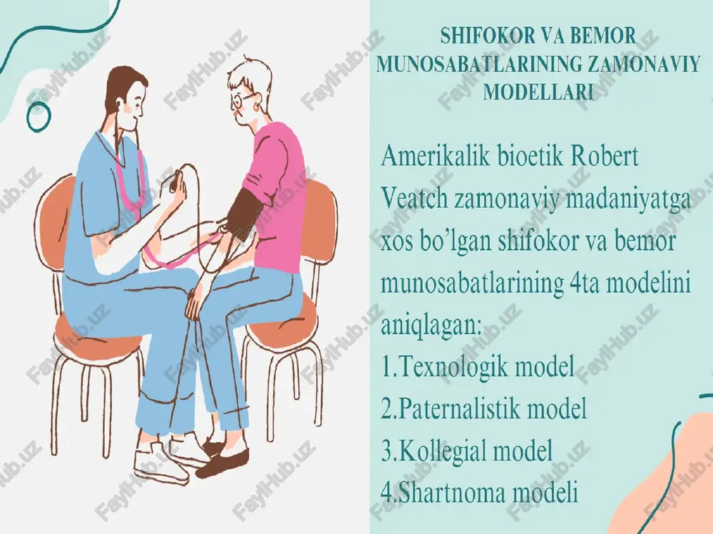 vrach va bemor munosabatlarining etik modellari - Page 5
