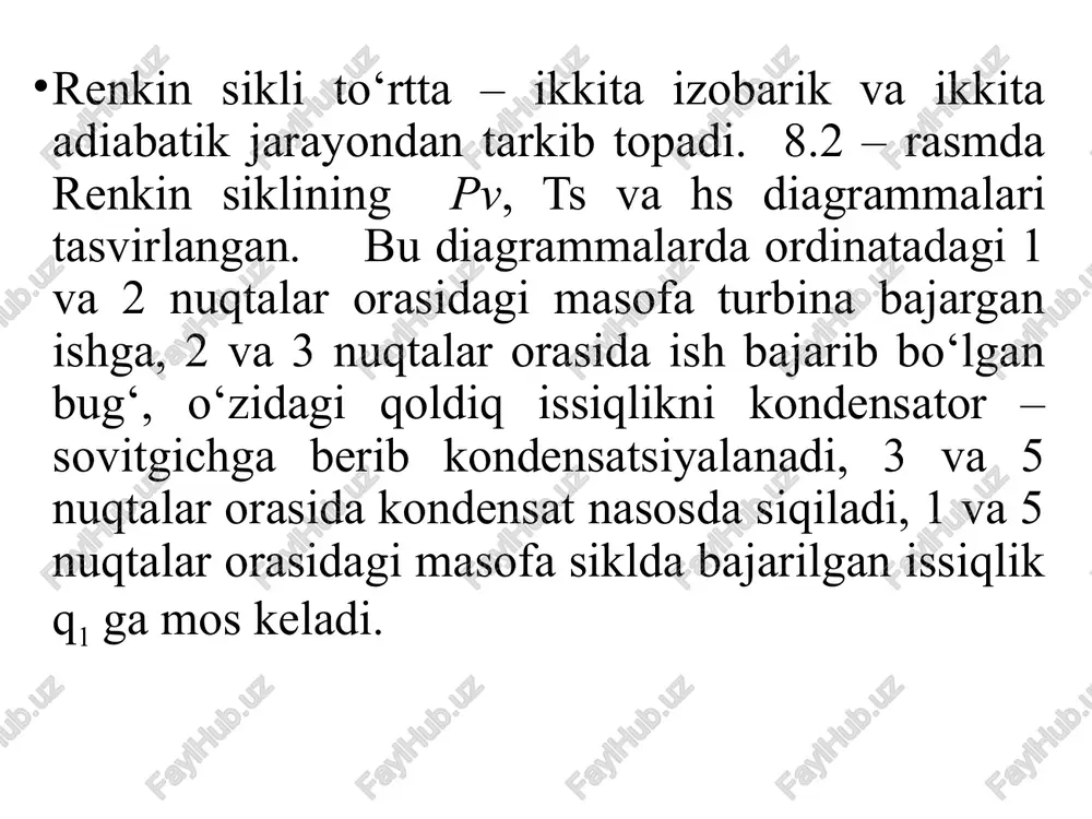 qdori; ht.s. – ta’minlash suvi entalpiyasi. (8.9) e’tiboringiz uchun rahmat! image1.png image2.png image3.png image4.png image5.emf image6.emf image7.emf image8.emf image9.emf image10.png image11.wmf oleobject2.bin 1 1 2 1 q l q q q foy t     ( 8 .4)   5 1 3 2 5 1 ) ( h h h h h h t       ( 8 .5)   5 1 3 5 5 1 ) ( h h h h h h t       ( 8 .6) 3 1 2 1 h h h h t     ( 8.7 ) 2 1 0 1 h h d   ( 8 .8) ( ) ) ( . . 1 2 1 1 s t n m t h h g h g h g h h q a - - ¢ ¢ …