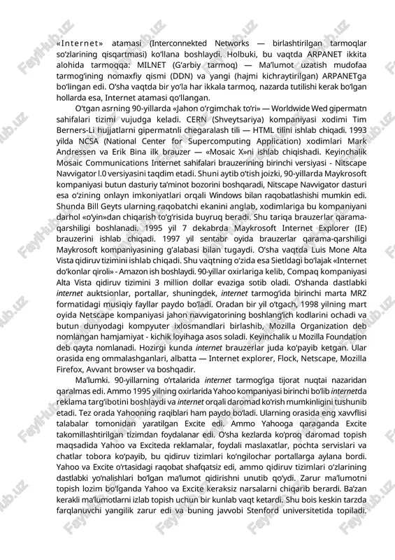 larni muhokama qiluvchi muhim “maydon”ga aylandi. umumiy olganda kibermakon vaqt va makon chegarasini bosib o‘tish imkoniyatini kengaytiradi. bu esa o‘z navvbatida moliyavviy qiyinchiligi yoki jismoniy kamchiligi mavvjud bo‘lgan ma’lum diniy amallarni amalga oshirish imkoniyatini oshiradi. masalan, sant’yago-de-kompomtelaga kiber-ziyoratga borish yoki hindistondagi muqaddas joylarda “pudju”ni amalga oshirishlari mumkin. sikxlar esa har kuni amritsardagi oltin xaramdan o‘qilayotgan siri guru grantxa saxibning muqaddas kitobini eshitishlari mumkin. muloqotga kirishishning yana bir ko‘rinishi bo‘lgan missionerlik, ma’lum diniy ta’limning o‘sishi va ta’siri doirasining kengligi bois alohida ko‘rib o‘tish zarur. bugungi kunda din va e’tiqod erkinligi huquqi eng bahsli masaladir. masalaning muammoli jihati shundaki, yangi murojaat qilganlarni dinga targ‘ib qilinishi agressiv ruhda amalga oshirilayotganidadir. tenesse universiteti din, media va madaniyat yo‘nalishi talabalari bergan ma’lumotga ko‘ra,o‘zlarini “kiber-evangelistlar” deb atovchi ba’zi xristianlar, musulmonlar bilan onlayn muloqotga kirishib ularning aqidalari va amaliyotlari haqida bahslashadilar. ular “bot”ning yangi fenomeni, ya’ni chatlarga bibliya matnlarini etkazish uchun suzib chiquvchi dasturlar orqali matnli ma’lumotni …
