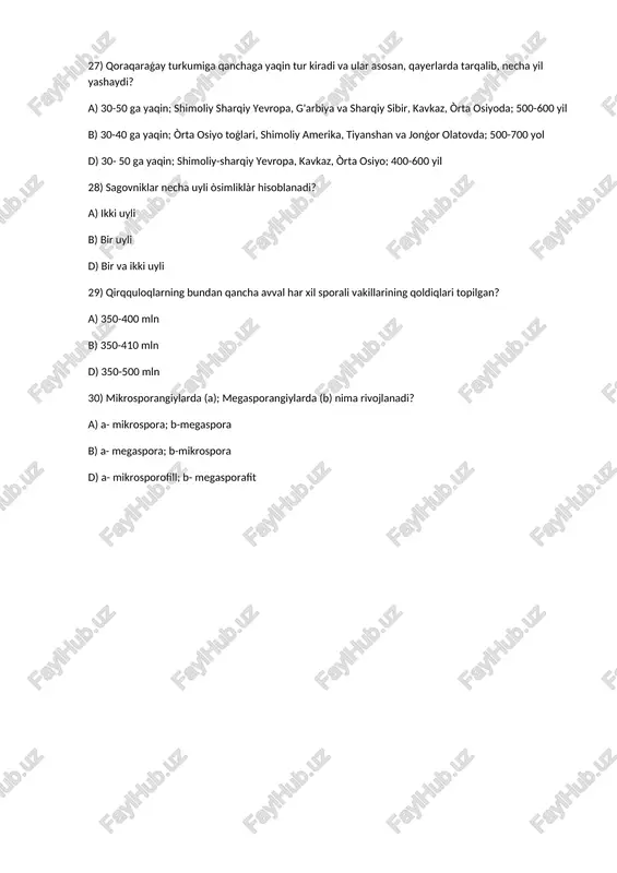 biologiya fanidan test savollari - Page 5