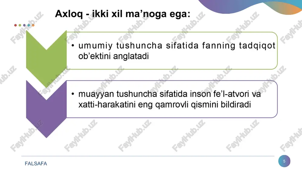 etika fanining predmeti va jamiyatdagi ahamiyati - Page 5