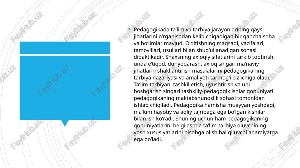 adimiy va ilgʻor pedagogik qarashlar tizimini yaratgan boʻlishlariga qaramay, shu tizimni zamona talablariga muvofiq tarzda takomillashtirib bormaganliklari uchun keyinchalik ilm-fan taraqqiyoti jihatidan qoloq holga tushib qoldilar. e’tiboringiz uchun rahmat image1.png image2.png image3.png image4.png image5.png /docprops/thumbnail.jpeg