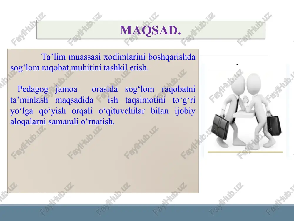 "maktab pedagog xodimlar o‘rtasida sog‘lom raqobat tizimini yo‘lga qo‘yish" - Page 5