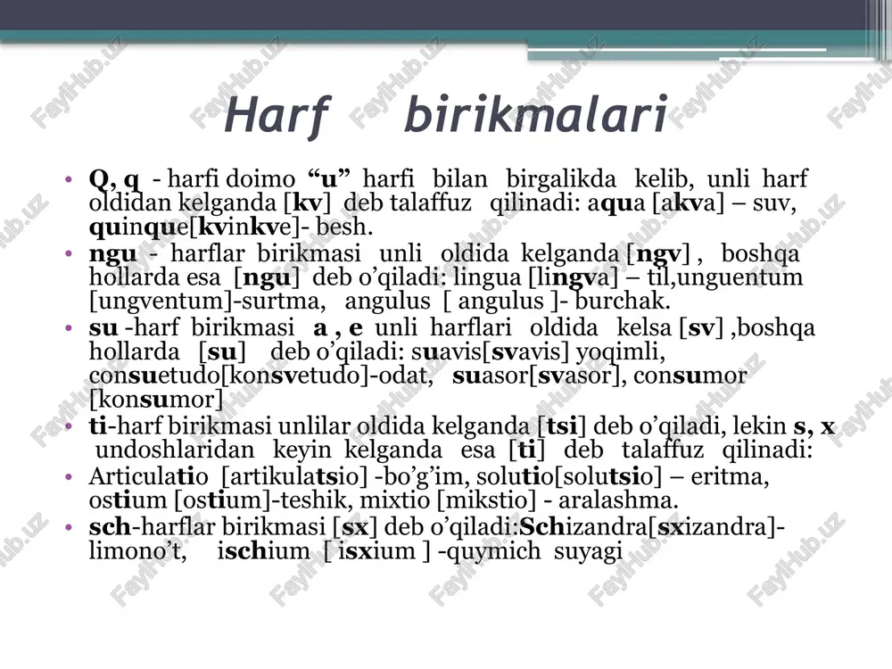 diftong, digraflar va harfbirikmalari - Page 5