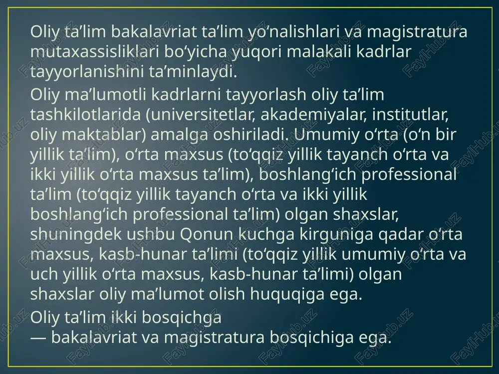 gogik, tashkiliy innovatsiyalarni joriy etish bo’yicha ta’sirlar tizimini kerakli tendentsiyalarni ta’minlaydigan, yuzaga kelishi mumkin bo’lgan inqiroz va qarama-qarshiliklarni oldindan ko’ra oladigan va bartaraf etadigan, tizimning yaxlitligini ta’minlaydigan tarzda tashkil etishni nazarda tutadi; ta’lim tizimini strategik boshqarish innovatsion xarakterga ega bo‘lib, strategik xatarlarni, shu jumladan turli siyosiy hodisalar, kutilmagan davlat qonunlari va qoidalari, ta’lim tizimiga qo‘yiladigan ijtimoiy talablar va uning real resurslari o‘rtasidagi nomuvofiqlik bilan bog‘liq xavflarni boshqarishni o‘z ichiga oladi. ta’lim tizimini boshqarishni rivojlantirishni o’rganishda strategik paradigmadan foydalanish, bizning fikrimizcha, nafaqat ushbu rivojlanishning etakchi tendentsiyalarini, balki eng muhim tendentsiyalarni ham saralash imkonini beradi. foydalanilgan adabiyot xolmuratov shaxriddin baxriddinovich, xolmurodov a‘zam shaxriyorovich, nuraliyeva nargiza bazarboyevna umumiy o’rta ta’lim muassasalarida samarali boshqarishni tashkil etish yo‘llari /docprops/thumbnail.jpeg