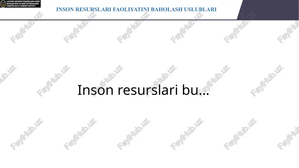 inson resurslari faoliyatini baholash uslublari - Page 5