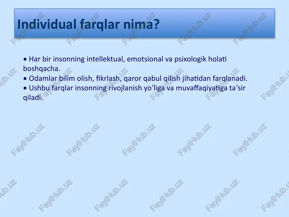 intellekt tushunchasi va individual farqlar - Page 5