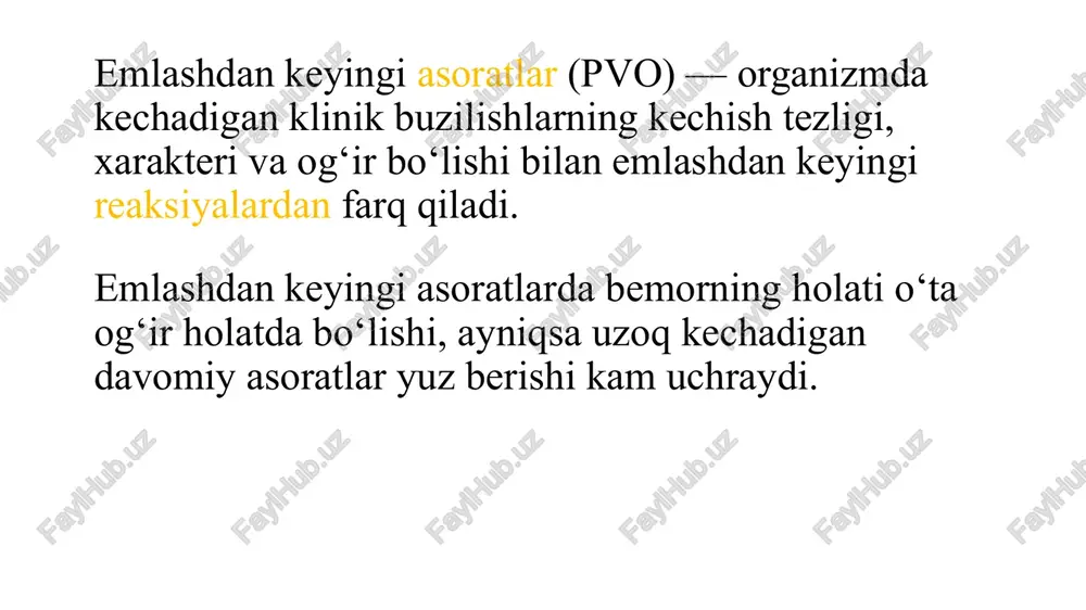 emlashdankeyingi reaksiyalar va asoratlar - Page 5