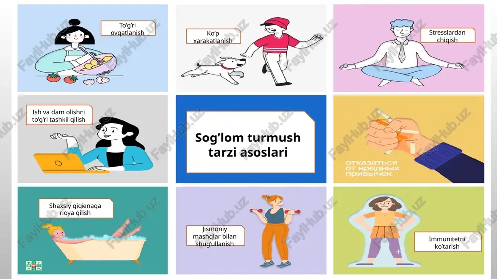 ish, toksikomaniya, giyohvandlik, o'yinlarga qaramlik, ortiqcha ovqatlanish, internetga qaramlik va boshqalar). dalillar shuni ko'rsatadiki, elektron sigaretalar sog'liq uchun zararli va xavfsiz emas. vapingning nisbatan yangiligi sababli, 2020 yilga kelib, uning sog'liq uchun uzoq muddatli ta'siri haqida aniq tushuncha yo’q edi. elektron sigaretaning sog'liq uchun ta'siri qurilmaning xususiyatlariga (turi, ishlashi, foydalanuvchi modifikatsiyalari), shuningdek, individual foydalanuvchiga (foydalanish chastotasi, puflash uzunligi, ikki tomonlama foydalanish) qarab juda farq qiladi. elektron sigaretaning organizmga salbiy ta'siri ko'lamini aniqlashdagi qiyinchiliklar, shuningdek, mahsulotning yangiligi, uzoq muddatli tadqiqotlarining yo'qligi va mahsulot assortimentining xilma-xilligi bilan bog'liq. zararli odatlar (chekish, elektron sigaretalar, spirtli ichimliklarni iste'mol qilish, toksikomaniya, giyohvandlik, o'yinlarga qaramlik, ortiqcha ovqatlanish, internetga qaramlik va boshqalar). alkogolizm - bu deviant, avtodestruktiv (o'z-o'zini yo'q qiluvchi), qaram xatti-harakat turi. alkogolizmning paydo bo'lishi va rivojlanishi spirtli ichimliklarni iste'mol qilish hajmi va chastotasiga, shuningdek, tananing individual omillari va xususiyatlariga bog'liq. ba'zi odamlarda o'ziga xos ijtimoiy-iqtisodiy kelib chiqishi, hissiy va / yoki ruhiy moyilliklari va irsiy …