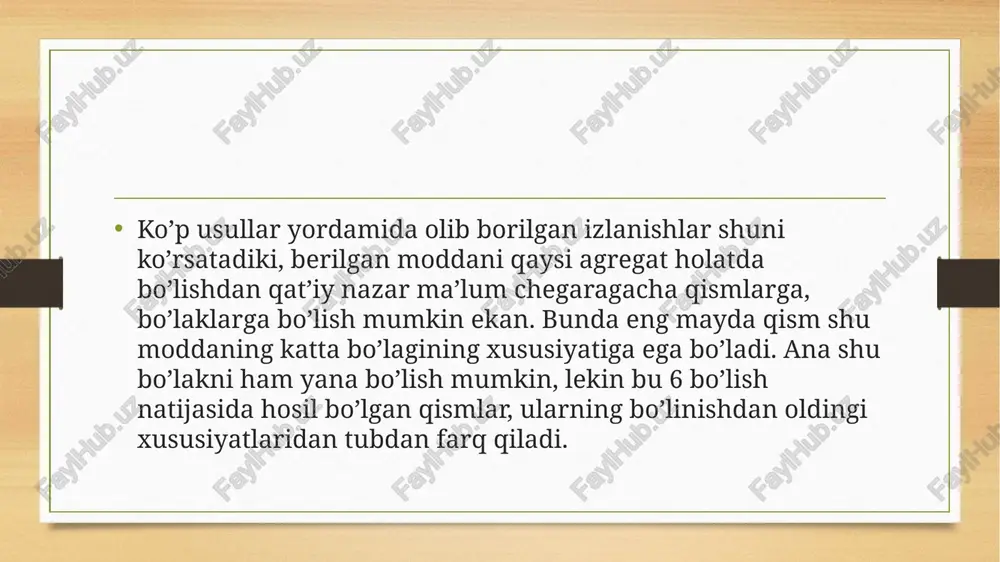 molekular massasi va o’lchamlari - Page 5