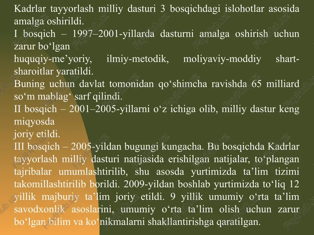 ta'lim sohasida amalga oshirilgan o'zgarishlar - Page 5