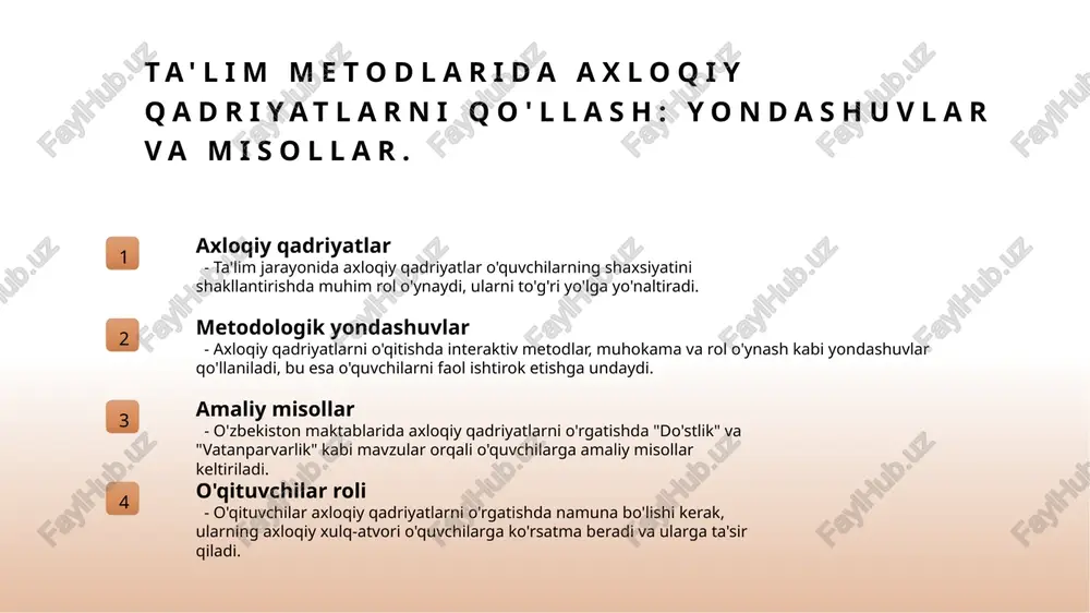 pedagogik jarayonda tarbiyaning mazmuni - Page 5