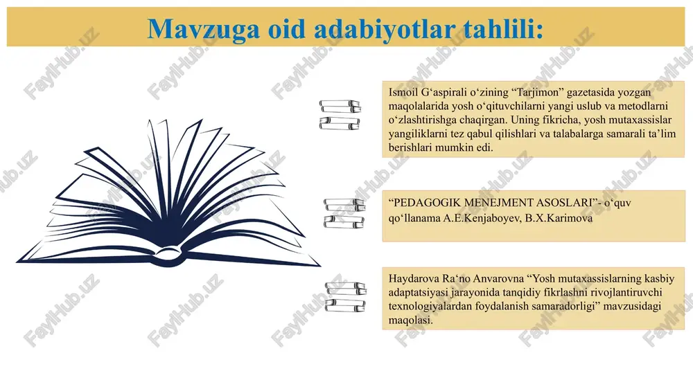 "maktabda yosh mutaxassislar bilan ishlash" - Page 5