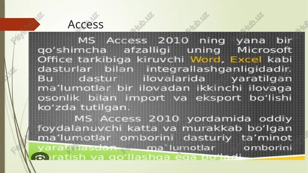 axborottizimlaridamalumotlar bazasini tashkil etish va boshqarish - Page 5