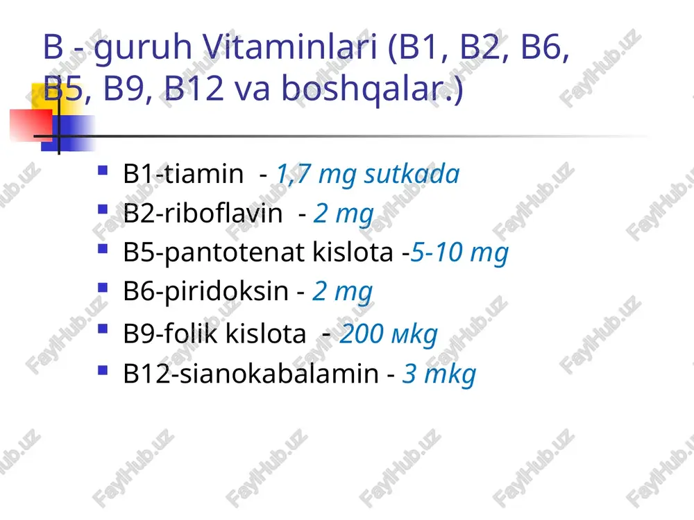 suvda eruvchi vitaminlar - Page 5