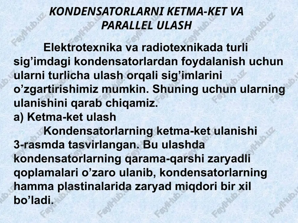 yassi kondensator sig'imi - Page 5