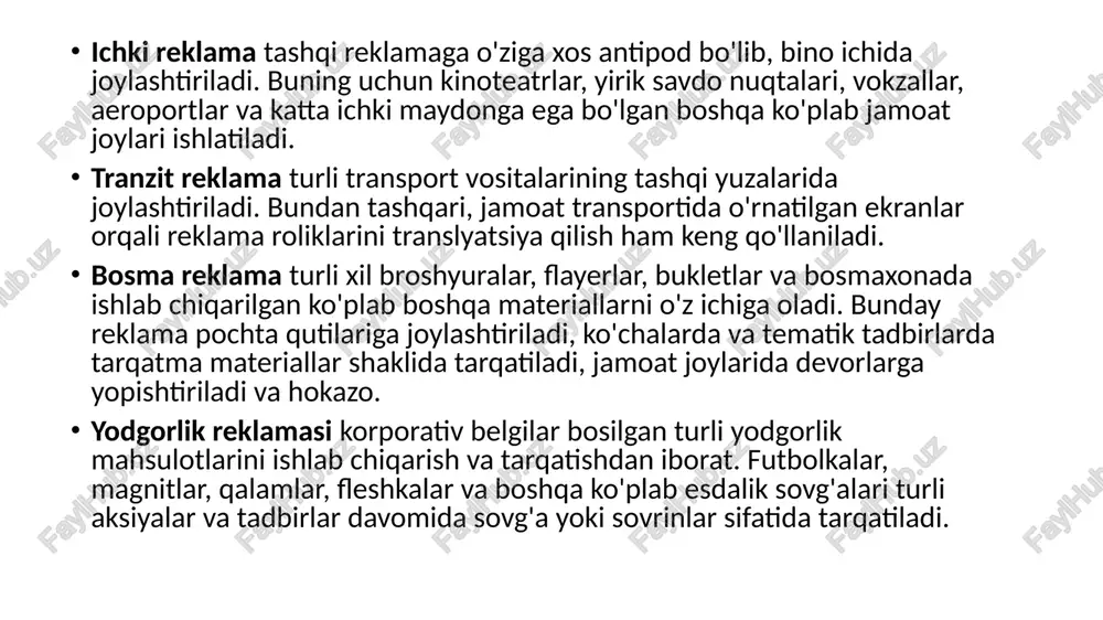 reklamaning mohiyati va turlari - Page 5