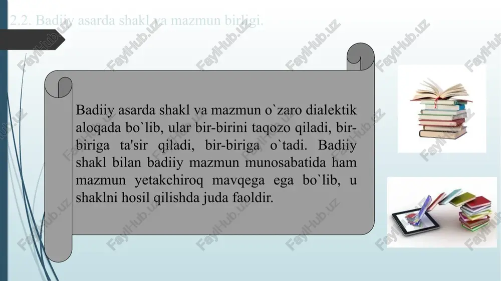 badiiy asarda shakl va mazmun - Page 5