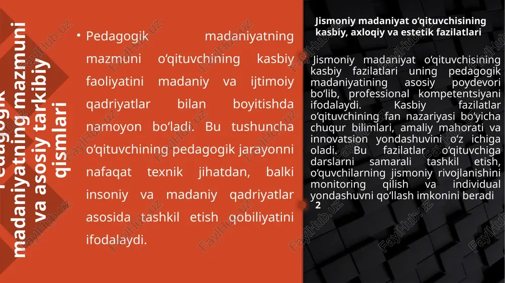 jismoniy madaniyat fanining pedagogik madaniyati - Page 5
