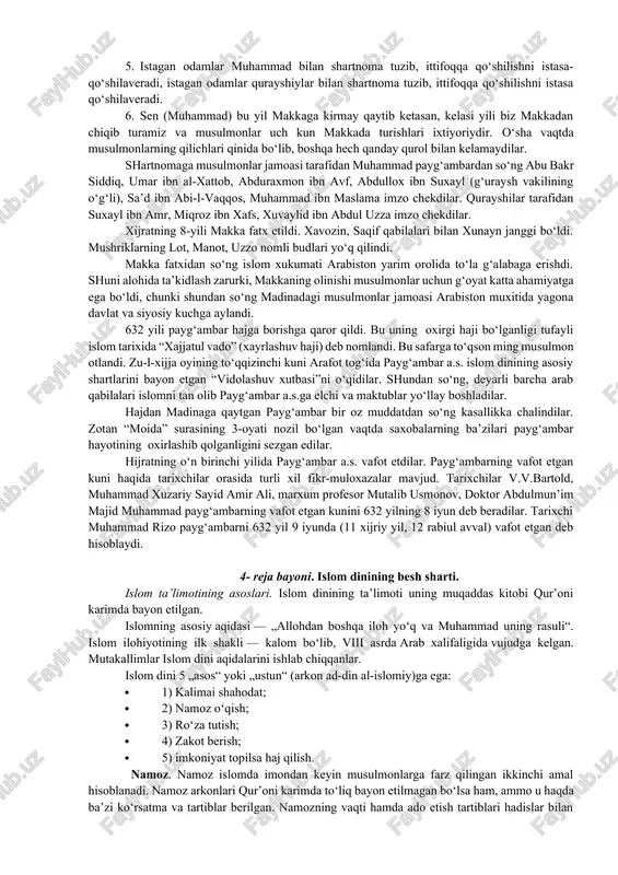 lk musulmon bo‘lganlarning ichidan hech kimi va orqasida quvvatli suyanchig‘i bo‘lmaganlar mushriklarning ta’qibiga uchradilar. makka mushriklari abu bakr, usmon ibn affon kabi buyuk va badavlat zotlarga bir narsa deya olmas edilar. ammo zaif bo‘lgan faqirlarni och va suvsiz tutishar, urar edilar. ular orasida bilol xabashiy, ammor ibn yosir, suxayb rumiy, xabbob ibn arat, abu fakayxa kabi qullar hamda lubayna, naxdiyya, zinnira, ummu abis kabi joriyalar bor edilar. mushriklar usmon ibn affon kabi musulmonlarga qo‘llaridan kelgan azoblarni berishdan chekinmayotgan edilar. payg‘ambarga eng ko‘p dushmanlik qilganlar quyidagilar edilar: abu laxab, abu jaxl, valid ibn mug‘ira, abu sufyon, umayya ibn xalaf, os ibn voil. quraysh ulug‘lari payg‘ambarning alloh elchisi bo‘lganligini tan olgan edilar. ammo hasad yuzasidan unga qarshi chiqar edilar. buni anas abu jahldan islom haqidagi fikrini so‘raganida u bergan javobdan bilsa bo‘ladi: “biz bilan xoshimiylar o‘rtasida qadimdan raqobat bordir. sharafni o‘rtada bo‘lisha olmaymiz. ular ziyofat bersalar, biz ham beramiz. ular xayr-sahovat ko‘rsatsalar, …