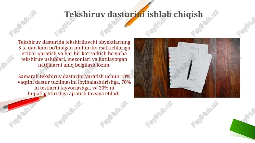 auditorlik tekshiruvlarini rejalashtirish bosqichlari - Page 5