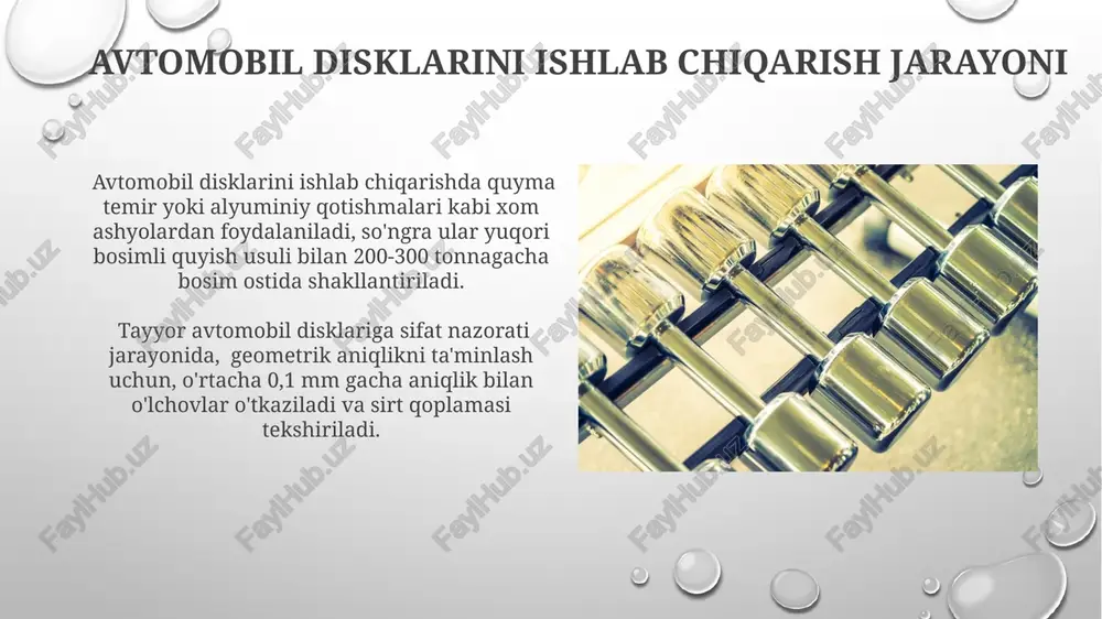 avtomobil disklarini va shassi qisimlarini ishlab chiqarish jarayoni - Page 5
