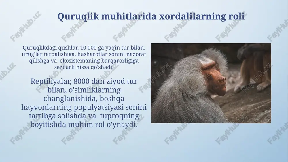 xordali hayvonlarning biosferadagi o'rni - Page 5