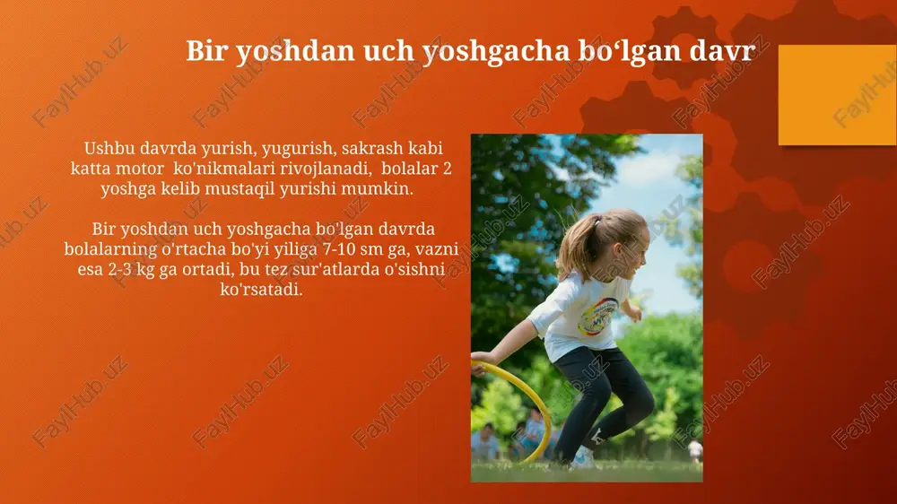 bolalarning jismoniy rivojlanishining o'ziga xos xususiyatlari - Page 5