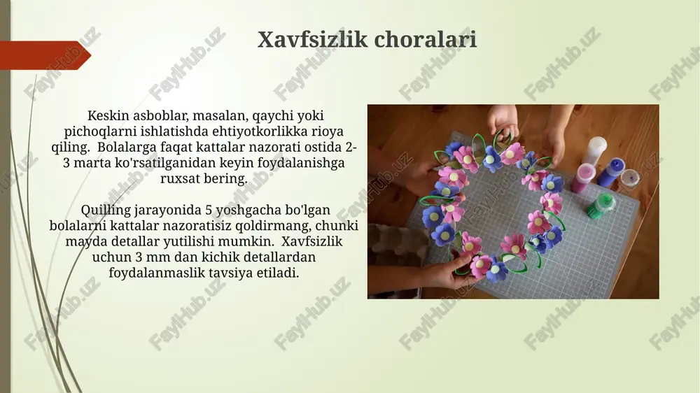 qog'oz va kartonga ishlov berish usullari kviling sanati - Page 5
