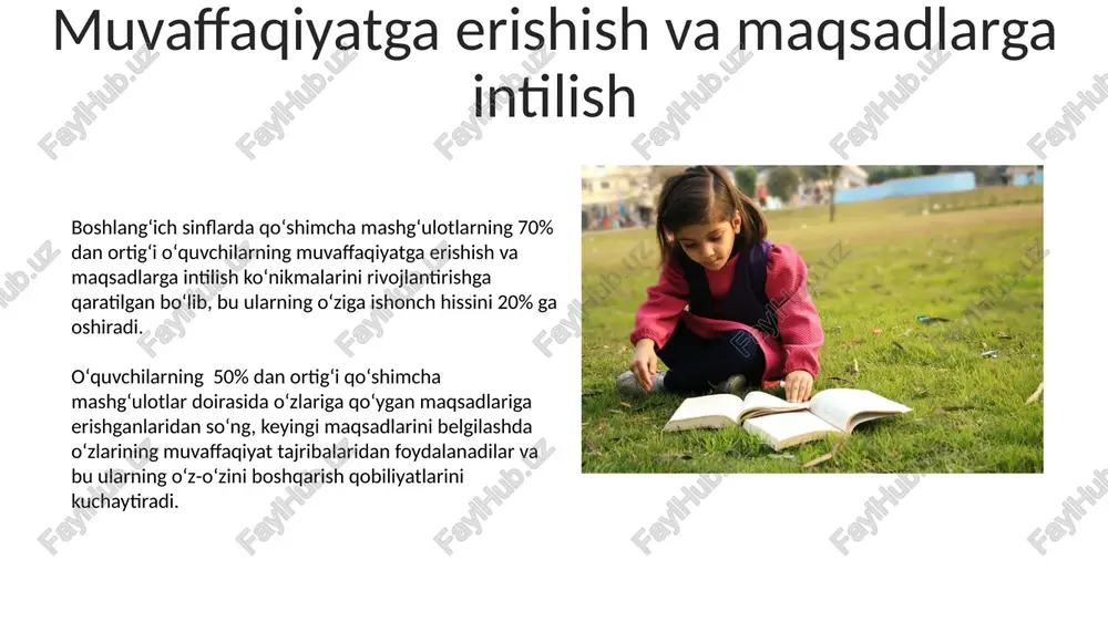 boshlangʻich sinflarda sinfdan tashqari ishning xususiyati, maqsad va vazifalari - Page 5