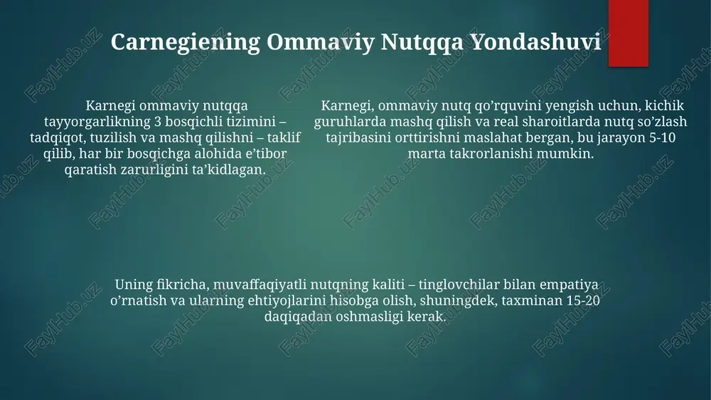 deyl karnegi va uning notiqlik haqidagi qarashlari - Page 5