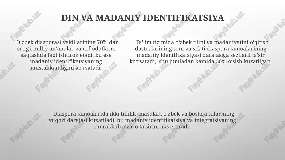 diaspora guruhlari madaniy merosining saqlanishi - Page 5
