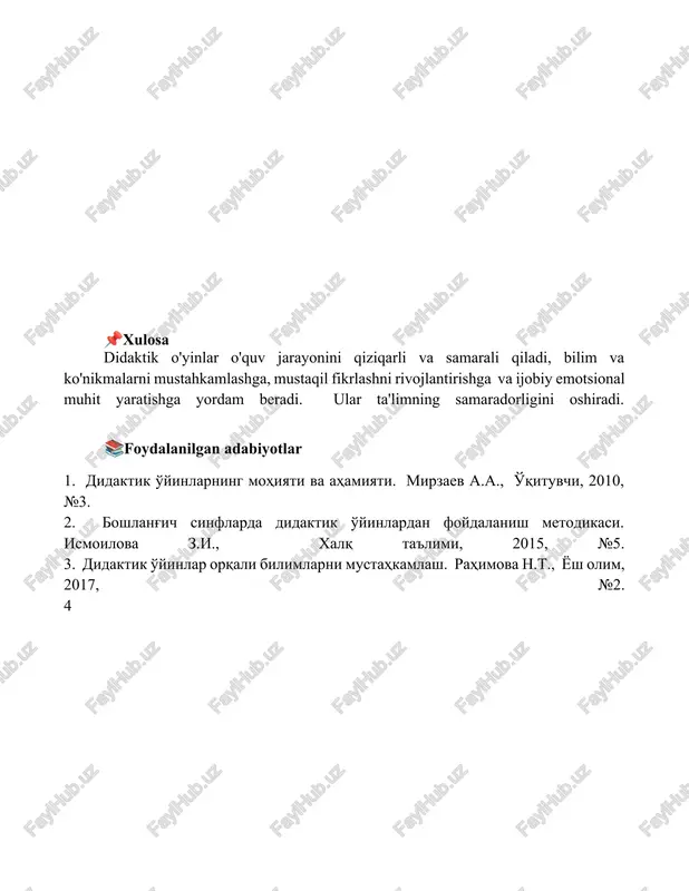 didaktik o'yinlarning mohiyati va ahamiyati - Page 5