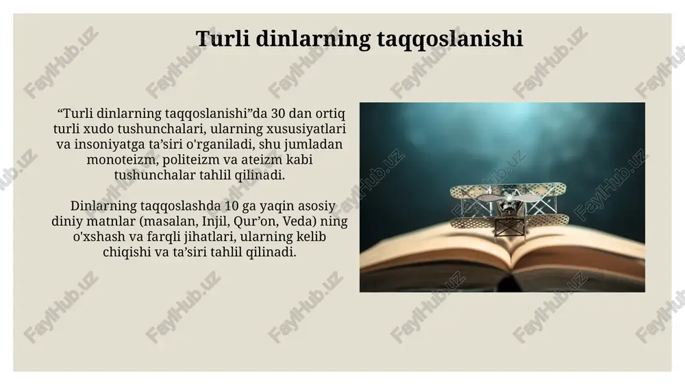 dinshunoslik fanining predmeti, maqsadi va vazifalari - Page 5