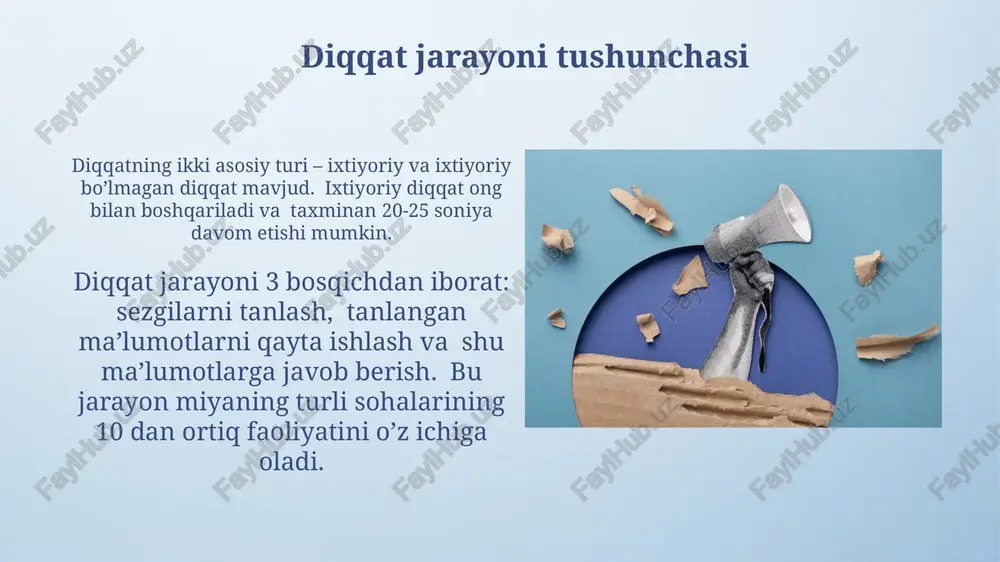 diqqat jarayonini o'rganish usullari - Page 5