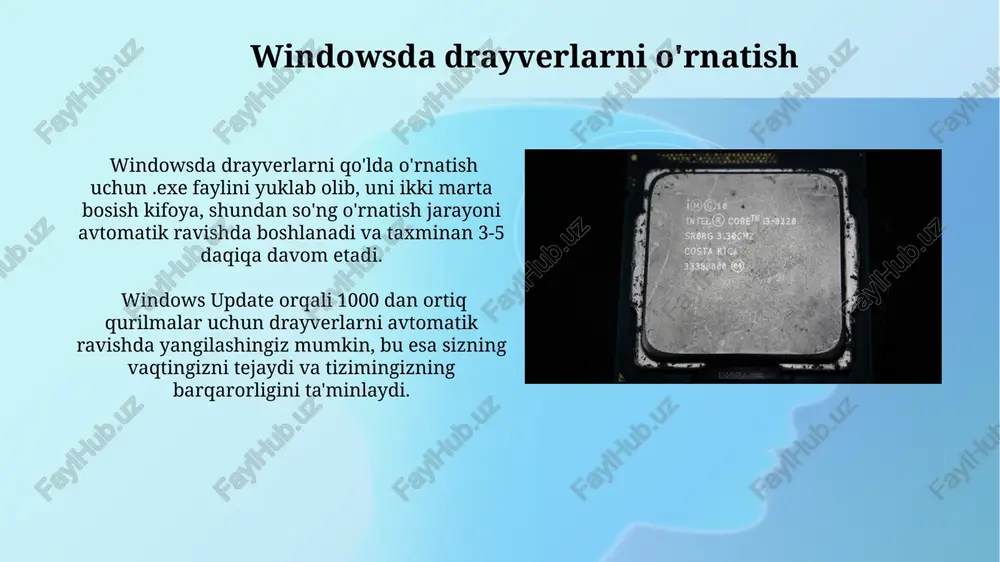 drayverlarni kompyuterlarga qanday oʻrnatiladi - Page 5
