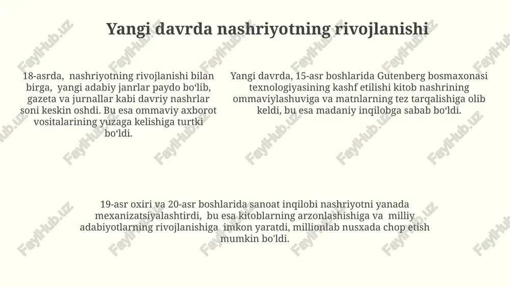dunyo noshirlik ishi tizimi tarixi - Page 5