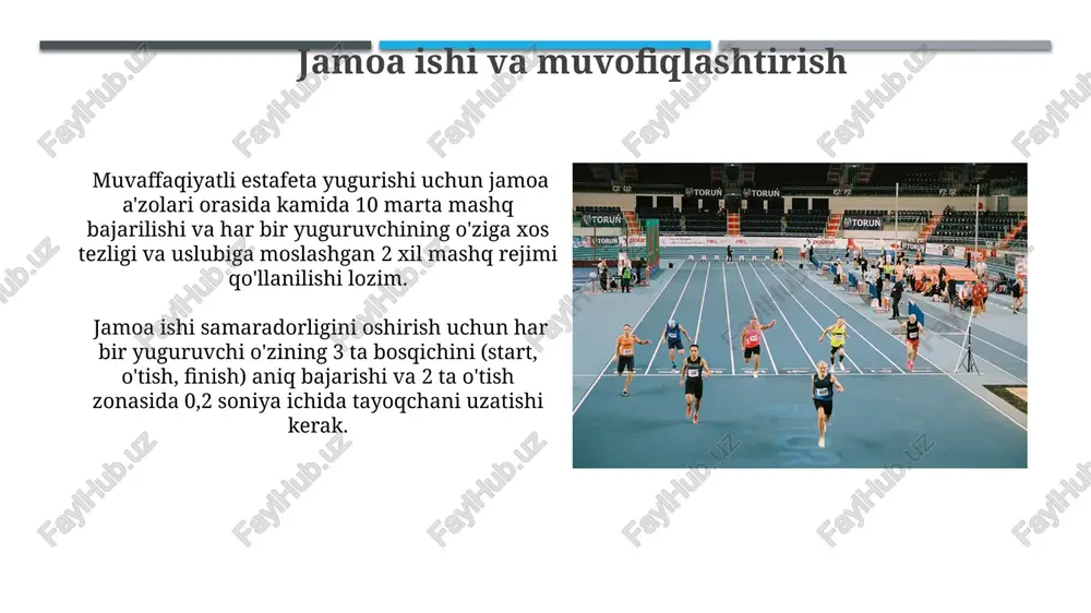 estafetali (4x100)ga yugurish texnikasini urganish - Page 5