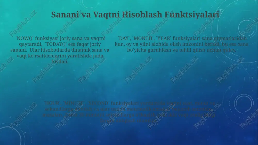 excel dasturida funksiyalardan foydalanib murakab hisobotlar tashkil qilish - Page 5