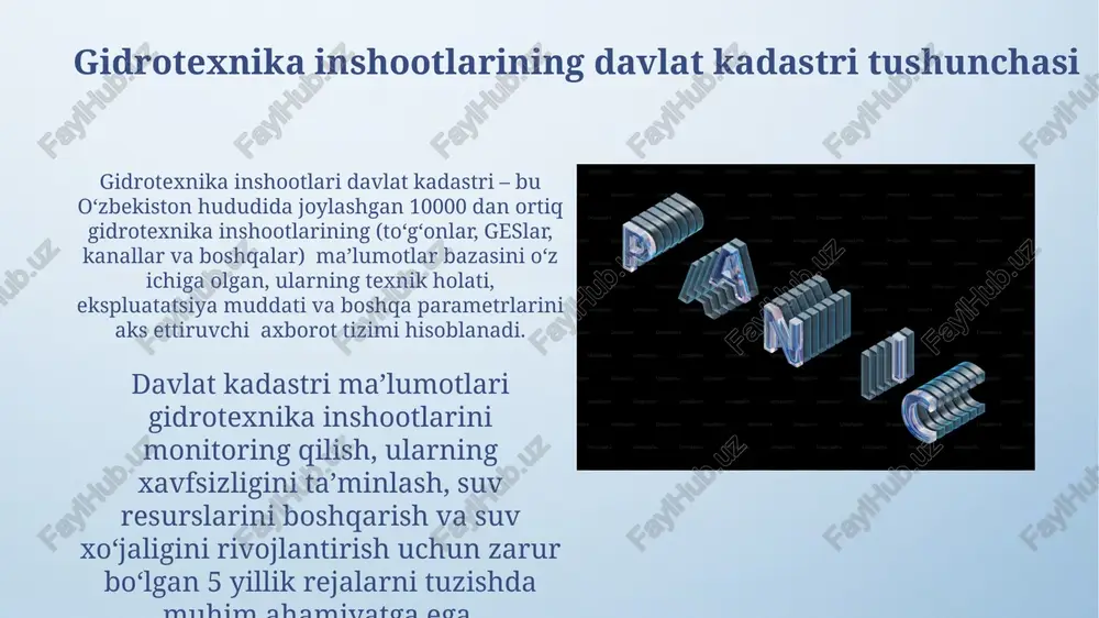 gidrotexnika inshootlari davlat kadastri - Page 5
